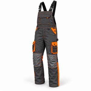Salopette de travail pour hommes avec logo personnalisé, multi-poches, vêtements de travail de construction, genoux renforcés, bretelles réglables, rangement pour outils - Product Image 2