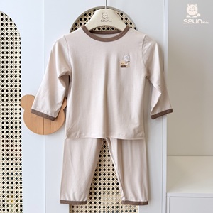 Ensemble de vêtements de détente à manches longues pour garçons et filles SeunKids, pyjama en viscose respirant, fabriqué au Vietnam - Product Image 6