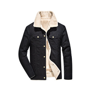 Ranch Style Sherpa <b>Denim</b> <b>Jacket</b> Outdoor Adventure Canvas Look Warm Utility Coat Vintage Country Fashion Wholesale Oem Collection - Product Image 2
