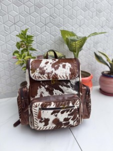 Latest Trending Design Cowhide Leather <b>Backpack</b> Hair On Hide Stylish <b>Backpack</b> <b>School</b> Bags Unisex Unique Designer Bag - Product Image 5