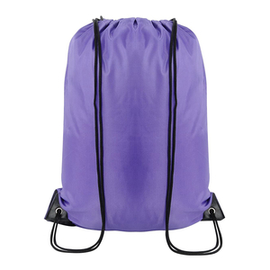Yellow Waterproof Drawstring Gym Bag Polyester Sports <b>Backpack</b> Reusable Travel Softback for Outdoor Activities - Product Image 3
