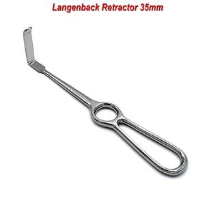 Retractor Langenback Profesional de 35 mm, Herramienta Quirúrgica Dental para Retracción de Labios, Lengua y Mejillas, para Implantes y Exámenes - Product Image 2