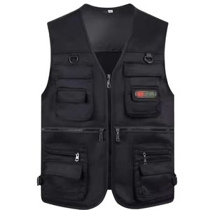 Chaqueta de Trabajo sin Mangas para Hombre, Tallas Grandes, a la Moda, con Bolsillos Personalizables, 100% Poliéster, Reversible, Otoñal, Anti-UV, Resistente al Viento - Product Image 3