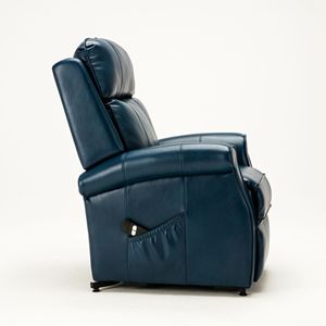 Poltrona Reclinabile Tradizionale Landis Blu Navy, Stile Convenzionale con Funzione di Sollevamento Facile da Usare - Product Image 5