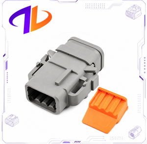 Carcasa de Conector Automotriz Sellada de Cobre de 8 Pines Macho/Hembra Compatible con DTM06-08SA-E007, Serie DTM, Gris, Conector de Cable a Cable, 12V 3A - Product Image 2