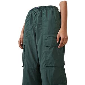 Pantalones Cargo de Mujer, Diseño Nuevo, para Verano, Cintura Elástica, Múltiples Bolsillos, Cordón Ajustable, Corte Regular, Ligeros - Product Image 4