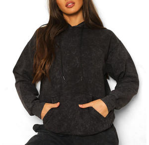 Sudadera con Capucha para Mujer, con Bolsillo Tipo Canguro, 100% Algodón, Felpa, Estilo Casual, Cómoda para Estar en Casa, Otoño - Product Image 3