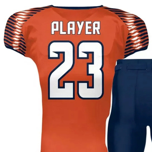 Premium Quality Sublimated American Football Uniform Quick Dry Sublimation Print Varsity High <b>School</b> Football Jersey - Product Image 5