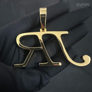 Colgante de Plata de Ley 925 con Nombre Personalizado y Moissanita VVS, Colgante con Letra Inicial, Joyería Hip Hop - Product Image 4