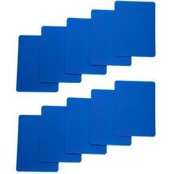 Lot de 10 cartes de poker bleues en plastique de taille standard pour jeux de cartes et présentations - Product Image 1