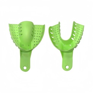 Juego de Bandejas de Impresión Dental de Plástico Verde, Superior e Inferior, Tamaños S, M, L, Soporte Manual para Dientes, Herramienta de Odontología, Material de Laboratorio, CE - Product Image 4