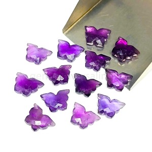 Ametista Púrpura Natural en Forma de Mariposa de 14mm, Tallada a Mano, Piedra Preciosa Suelta, Tallado de Cristal, Precio al por Mayor, para Fabricación de Joyería - Product Image 3