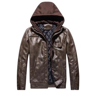 Nuevos Diseños de Chaquetas de Cuero Hechas a Medida, Chaqueta de Cuero Genuino Marrón a la Moda con Capucha, Chaqueta de Invierno para Hombre CP-MLJ-15 - Product Image 6