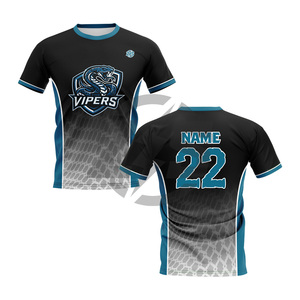 เสื้อเจอร์ซีย์ซับลิเมชั่นแบบกำหนดเอง Zersia International Vipers สีดำ-น้ำเงิน สำหรับผู้ชาย ระบายอากาศได้ดี ผลิตจากโพลีเอสเตอร์ ชุดกีฬาสำหรับผู้ใหญ่ บริการ OEM สำหรับทีม - Product Image 1