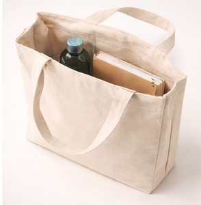 Sac fourre-tout en toile de coton pour femme, personnalisé avec logo, écologique, réutilisable, vierge, avec fermeture éclair supérieure, en toile épaisse, vente en gros - Product Image 3