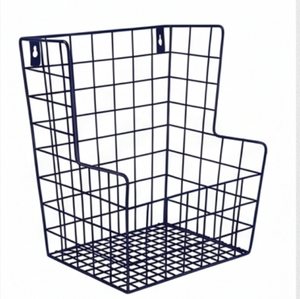 Fine Quality <b>Metal</b> Wire Storage Basket Hanging Simple Multi-Purpose Neatening Organizer Stylish Home Accent - Product Image 4