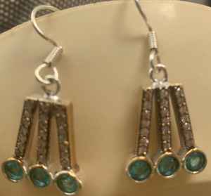 Pendientes de Resina con Diseño de Gota de Agua Azul Cielo, Estilo Vintage, Plateados, Venta al Por Mayor, para Mujer - Product Image 1