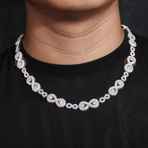 <b>Infinity</b> Choker Fine Jewelry Pendants & Charms S925 Silver VVS Moissanite Trend Fashion Necklace - Product Image 1