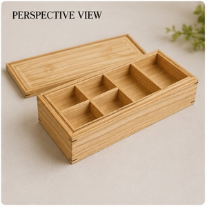 Wooden <b>Storage</b> <b>Tray</b> Rectangular 10.5 in x 4.5 in Minimalist Design Standing Type for Study Space Saving Neatening - Product Image 1