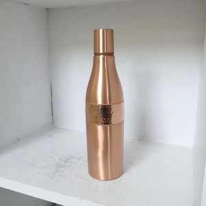 Handmade Pure <b>Copper</b> Water <b>Bottle</b> 1 Liter Ayurvedic Health Drinkware Sustainable Reusable Zero Waste <b>Bottle</b> for Yoga Meditation - Product Image 2