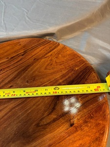 Wood Double Tier Rotating Tray Smooth-Spin Lazy Susan for <b>Tabletop</b> Spice Serving - Product Image 5