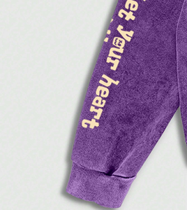 Sudadera con capucha morada personalizada con lavado ácido, gráfico de esqueleto, oversize, de algodón de alto gramaje, estilo vintage - Product Image 5