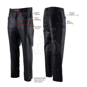 Pantalones de cuero para hombre con estilo, diseño ajustado, material cómodo y duradero para uso diario. - Product Image 4
