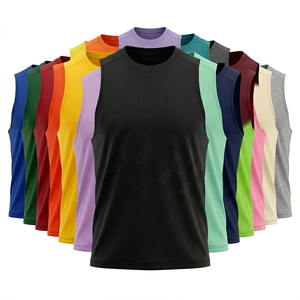 เสื้อกล้ามออกกำลังกายผ้าโพลีเอสเตอร์สั่งทำขายส่ง แห้งเร็ว กระชับกล้ามเนื้อ เหมาะสำหรับวิ่ง ฟิตเนส และการฝึกซ้อม - Product Image 1
