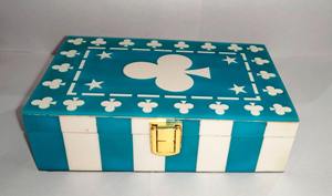 Handmade Modern Rectangle Resin Inlay Square Pattern Christmas Luxury <b>Jewellery</b> <b>Storage</b> Box Customized Color Size Lid Closure - Product Image 3