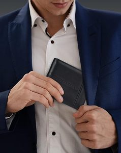 Elegant Lightweight Men's Genuine Leather <b>Wallets</b> Custom Logo Designs Durable Short Length Factory Made For Wholesale 2026 Brand - Product Image 3