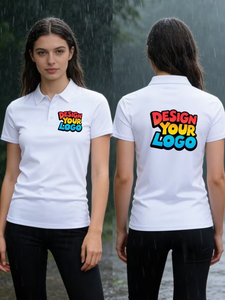 เสื้อโปโลผู้หญิงสำหรับฤดูใบไม้ร่วง แขนสั้น ระบายอากาศได้ดี ซับเหงื่อ กันน้ำ กันกรด ป้องกันไฟฟ้าสถิตย์ ป้องกันแบคทีเรีย เหมาะสำหรับใส่ทำงาน - Product Image 3