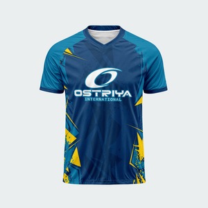 Maillot de football personnalisé à transfert thermique, dernières créations pour clubs et équipes, 100 % polyester, anti-bactérien, coupe courte sur le devant, vente en gros à prix réduit - Product Image 2