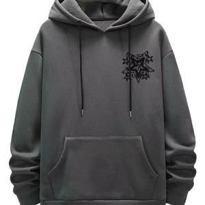 Sudadera con capucha estampada personalizada para hombre, estilo jersey en tela transpirable y cómoda, forro polar de algodón/forro polar de poliéster - Product Image 1