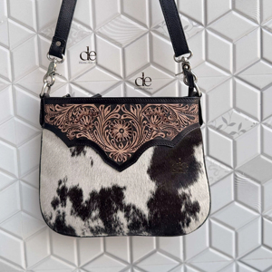 2026 New Cowhide Leather Handbag Hand Tooled Carving Leather Sling <b>Bag</b> Gypsy <b>Boho</b> Handmade Western Stylish Multi Uses <b>Bags</b> - Product Image 1