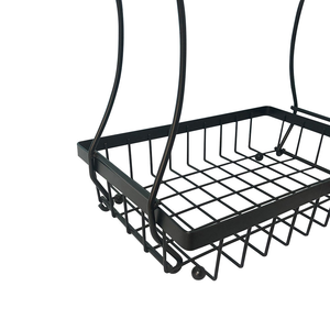 Nouvelle conception de panier de rangement à 2 niveaux en fil métallique pour pain et fruits, pour comptoir de cuisine - Product Image 2