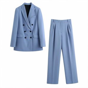 Último Modelo de Trajes Formales de Negocios para Mujer, Ropa de Boda, Conjunto de Dos Piezas, Vestido Casual de Oficina, Pantalón y Chaqueta, Logotipo Personalizado, Botones, Transpirable - Product Image 1