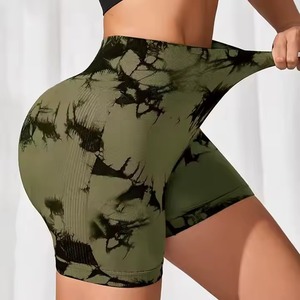 Shorts de fitness pour femmes, personnalisés, en gros, sans couture, unis, élastiques, respirants, imperméables, écologiques, lavés, séchage rapide, haute performance - Product Image 1