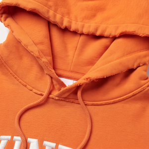 Winter Fashion Raw Edge Embroidery Hoodie <b>Men</b> 450gsm Fleece Pullover Raw Edge Hoodies <b>Men's</b> 100% Cotton Fleece Raw Edge <b>Hood</b> <b>Top</b> - Product Image 3