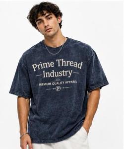 Camiseta de Algodón para Hombre, Talla Grande, con Estampado de Letras en la Parte Delantera, Estilo Casual, Manga Corta, Cuello Redondo, Tejido Jersey Vintage - Product Image 1