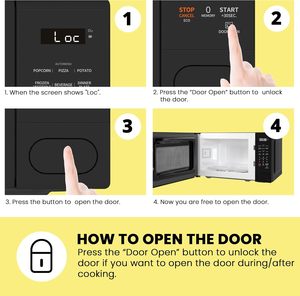 Horno microondas de encimera, microondas pequeño de 0.7 pies cúbicos con 11 niveles de potencia, función de reinicio del plato giratorio, bloqueo para niños, 700W - Product Image 2