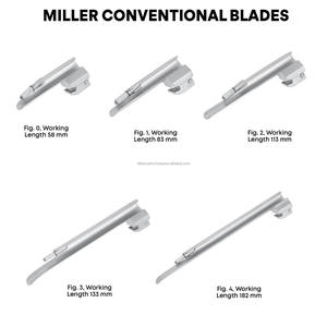 Set de Laringoscopio LED Miller con 4 Hojas Rectas de Acero Inoxidable, Marca Privada OEM, Equipo de Diagnóstico Veterinario para Intubación ORL - Product Image 6