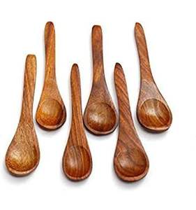 Juego de utensilios de cocina de madera premium al por mayor, chapados en oro rosa, con mango largo, ecológicos, antiadherentes: espátula, cuchara, volteador y cucharón. - Product Image 2