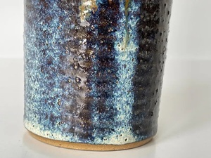 Tall Artisan Style <b>Storage</b> Canister Reactive Glaze Finish Secure Lid Moisture Protection <b>Kitchen</b> Counter Organizer - Product Image 4