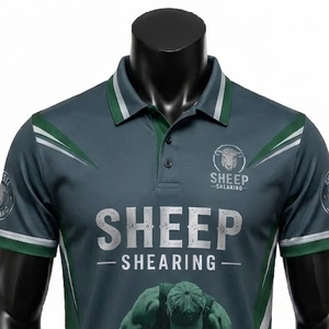 Polo à manches longues pour la tonte des moutons, impression par sublimation de logo personnalisé, OEM ODM, fourniture d'usine premium - Product Image 2