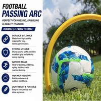 Kit d'arches de passe de football robustes et personnalisables pour l'agilité en extérieur, avec piquets de sol, en PVC et métal, pour l'entraînement de vitesse