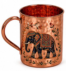 Handcrafted Hammered Copper Mug with <b>Ship</b> <b>Wheel</b> Design Pure Copper Drinking Mug Moscow Mule Mug Nautical Maritime Copper Cup - Product Image 5