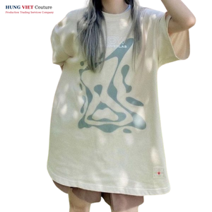 Vintage Streetwear Camiseta 100% algodón tejido de punto de gran tamaño ajuste bajo MOQ muestra gratis - Product Image 4