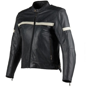 Veste de moto en cuir de haute qualité pour hommes, imperméable et durable, veste de sécurité motard pour l'été et l'hiver à faible quantité minimale de commande, homologuée CE - Product Image 1