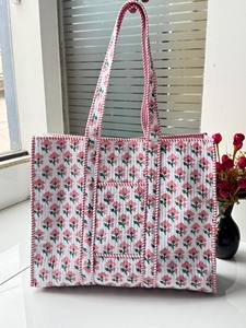 Sac de maquillage artisanal pour femme, vintage, avec fermeture éclair, écologique, grande capacité, poignée souple, motif floral original, matelassé, style exotique - Product Image 2