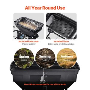 Spargitore da Giardino Trainabile con Capacità di 130 LBS, 30 Impostazioni Regolabili, 9,8 Piedi di Larghezza, 13 Pneumatici per Spargimento Fertilizzante - Product Image 6